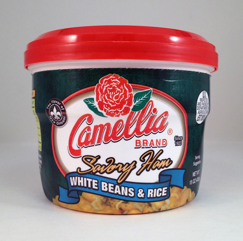 Camellia product packaging white beans